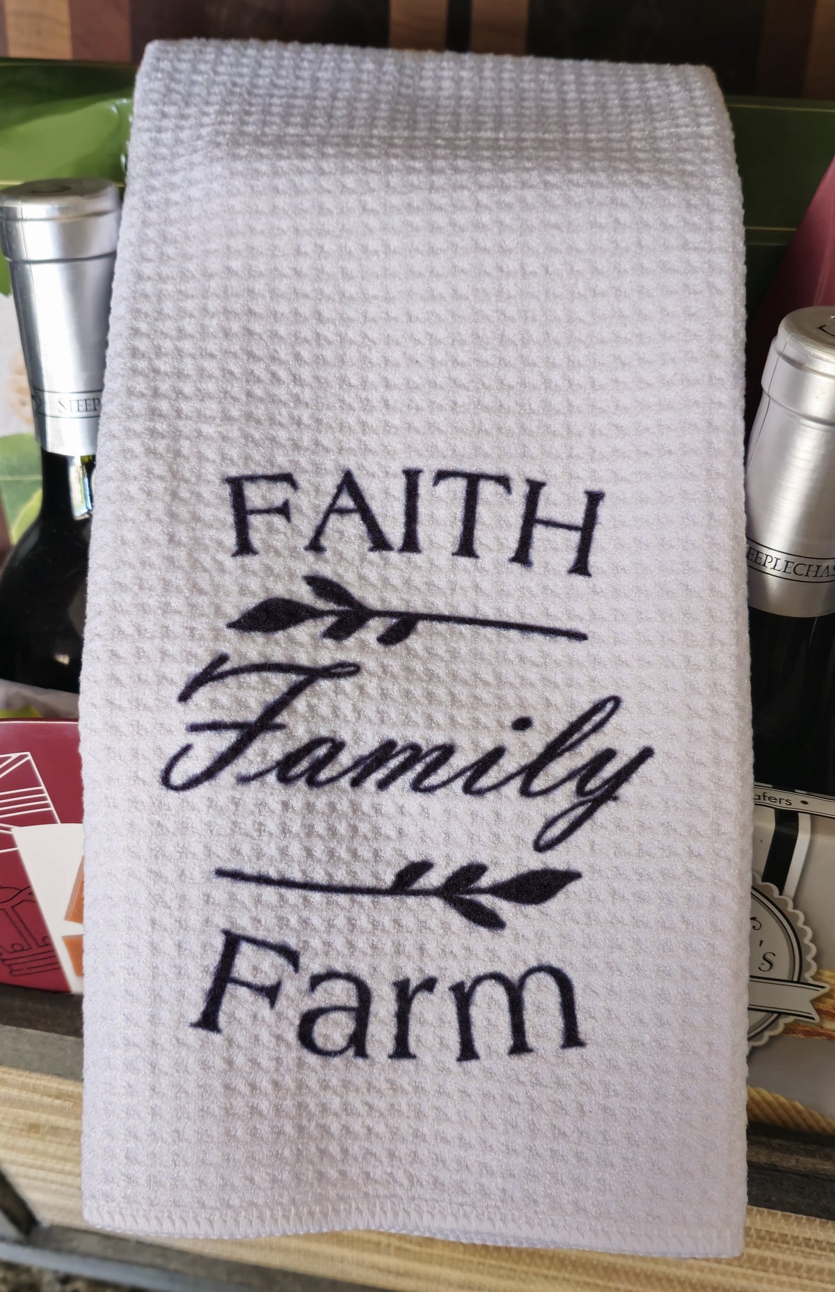 24 x 16" Dish Towel (Faith-Family-Farm Design 1)