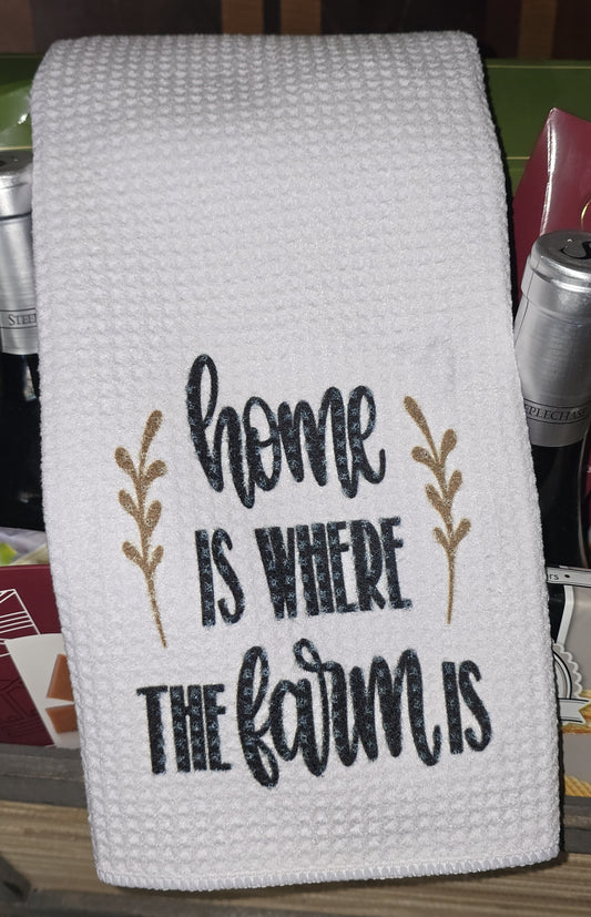 24 x 16" Dish Towel (Home Is Where the Farm Is)